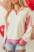 Mixed Pattern Patchwork Collared French Terry Knit Shirt