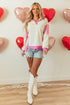 Mixed Pattern Patchwork Collared French Terry Knit Shirt