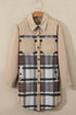 Mixed Pattern Plaid Patchwork Long Sleeve Mini Dress