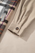 Mixed Pattern Plaid Patchwork Long Sleeve Mini Dress