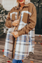 Mixed Pattern Plaid Patchwork Long Sleeve Mini Dress