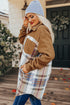 Mixed Pattern Plaid Patchwork Long Sleeve Mini Dress