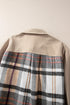 Mixed Pattern Plaid Patchwork Long Sleeve Mini Dress