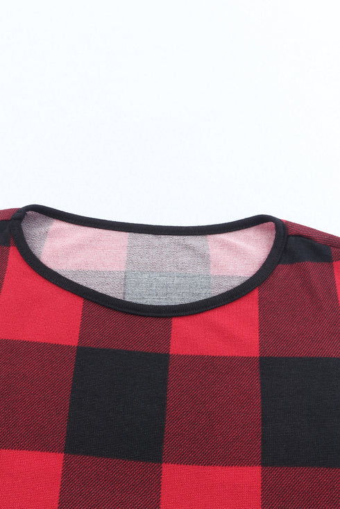 Mixed Pattern Splicing Long Sleeve Everyday Top