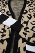 Mixed Pattern Striped Sleeve Open Front Knit Cardigan