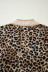 Mixed Pattern Striped Trim Button Down Blouse