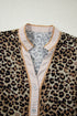 Mixed Pattern Striped Trim Button Down Blouse