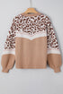 Mixed Print Chevron Balloon Sleeve Knit Sweater