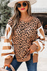 Mixed Print Exposed Seam Balloon Sleeve Pullover