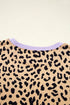 Mixed Print Exposed Seam Balloon Sleeve Pullover