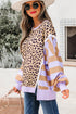 Mixed Print Exposed Seam Balloon Sleeve Pullover