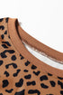 Mixed Print Exposed Seam Balloon Sleeve Pullover