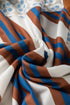 Mixed Print Floral And Striped Raglan Pullover Sweatshirt