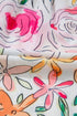 Mixed Print Frilled V Neck Puff Sleeve Blouse