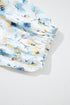 Mixed Print Patchwork Drop Shoulder V Neck Blouse