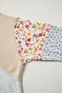 Mixed Print Patchwork Exposed Seam Raglan Pullover Top