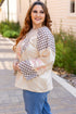 Mixed Print Patchwork Heart Graphic Long Sleeve Top