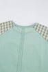 Mixed Print Patchwork Heart Graphic Long Sleeve Top
