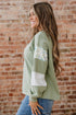 Mixed Print Patchwork Raw Edge Relaxed French Terry Top