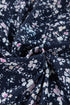 Mixed Print Patchwork Ruffled Hem Round Neck Blouse