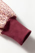 Mixed Print Patchwork Sleeve Relaxed Fit Pullover Sweatshirt
