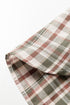 Mixed Print Plaid And Stripe Button Down Shirt