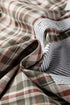 Mixed Print Plaid And Stripe Button Down Shirt