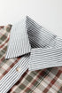 Mixed Print Plaid And Stripe Button Down Shirt