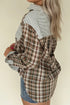 Mixed Print Plaid And Stripe Button Down Shirt