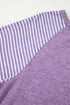 Mixed Print Raglan Sleeve Heathered Knit Top