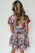 Mixed Print Ric Rac Trim Tiered Mini Dress