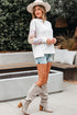 Mixed Print Sleeve Exposed Seam Pullover Sweatshirt
