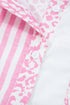 Mixed Print Stripe And Animal Pattern Button Down Shirt