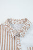 Mixed Print Stripe And Animal Pattern Button Down Shirt