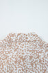 Mixed Print Stripe And Animal Pattern Button Down Shirt