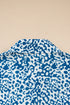 Mixed Print Stripe And Animal Pattern Button Down Shirt