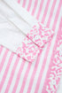 Mixed Print Stripe And Animal Pattern Button Down Shirt