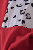 Mixed Print Stripe And Animal Pattern Long Sleeve Top