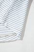 Mixed Print Stripe And Floral Round Neck Tee