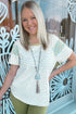 Mixed Print Stripe And Floral Round Neck Tee
