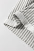 Mixed Print Striped Short Sleeve Pocketed Short Set