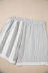 Mixed Print Striped Short Sleeve Pocketed Short Set