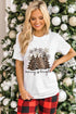 Mixed Print Trees Graphic Crew Neck Tee