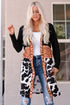 Mixed Print Western Style Open Front Cardigan