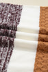 Mixed Stitch Block Stripe Crew Neck Sweater