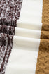 Mixed Stitch Block Stripe Crew Neck Sweater