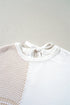 Mixed Stitch Crew Neck Drop Shoulder Sweater