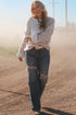 Mixed Stitch Crew Neck Drop Shoulder Sweater