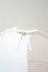 Mixed Stitch Crew Neck Drop Shoulder Sweater
