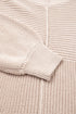 Mixed Stitch Exposed Seam Crew Neck Pullover Sweater